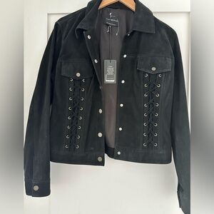 NWT Lucky Brand Suede jacket size L